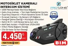 PROZONE MOTOSİKLET KAMERALI INTERCOM SİSTEMİ